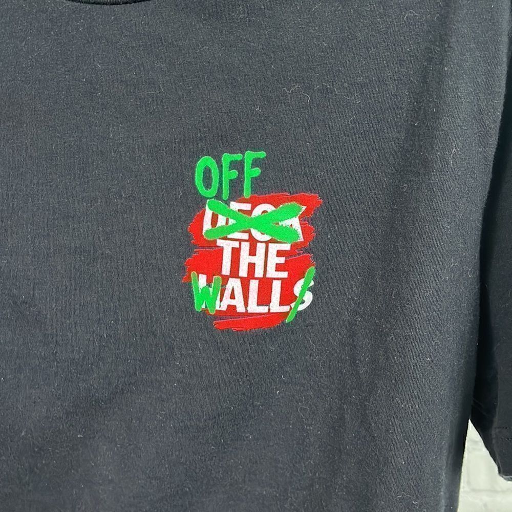 Vans Men's Off Thewalls Deck The Halls Tee Black Large View 3